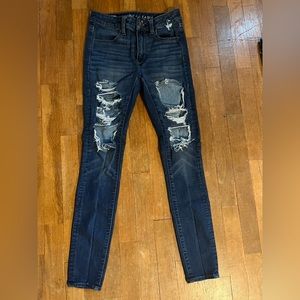 American Eagle Skinny Jeans with rips